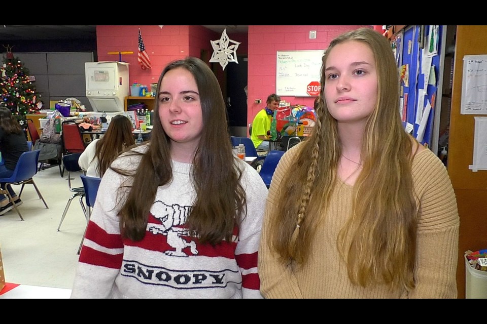 Abbie Church and Morgan Brow are part of LINKS, a program that connects mainstream students with those in the special education program.
