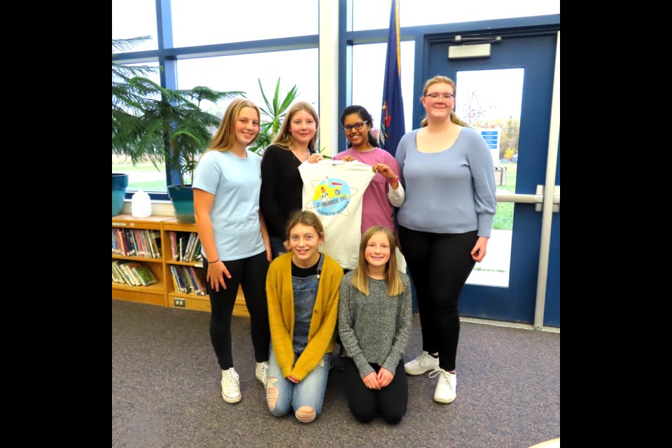 Sault Area Public School students Evelyn Weber, Taylor Meilstrup, Zahraa Mahmud, Cierra Aikens, Siri Olson and Claire Parks competed in the three-day Higher Orbits event at Lake Superior State University.