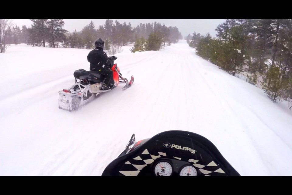 The Sault Ste Marie Snowmobile Association has nearly twenty-four members who volunteer their time, day or night, to maintain the trails.