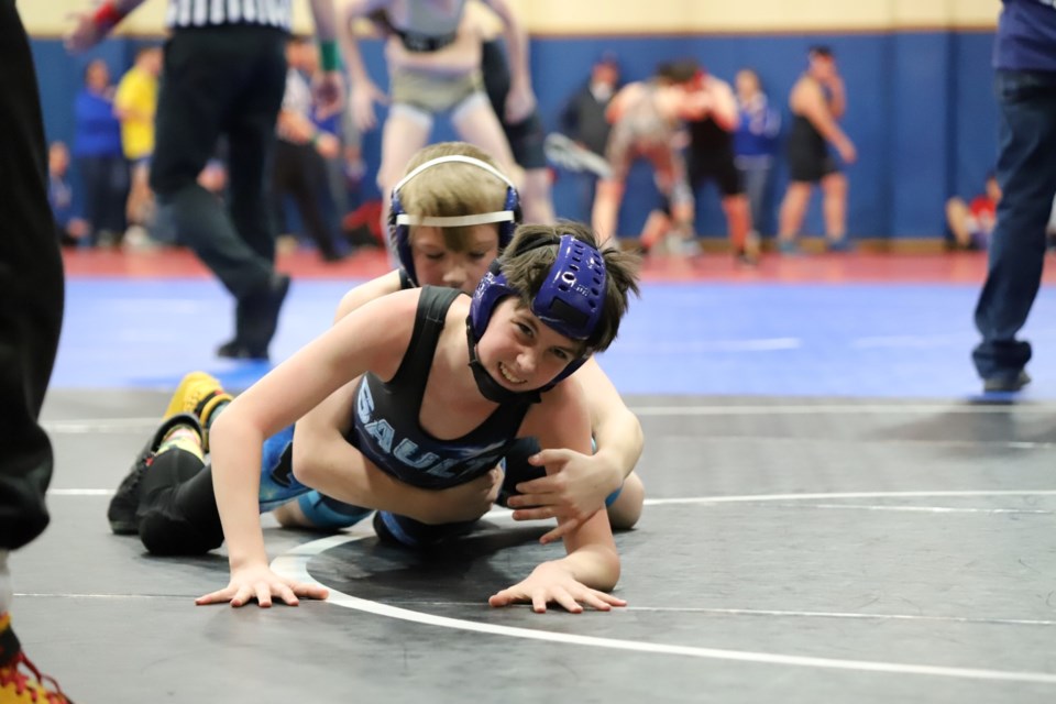 Sault City Youth Wrestling athletes at the MYWAY States Championships
