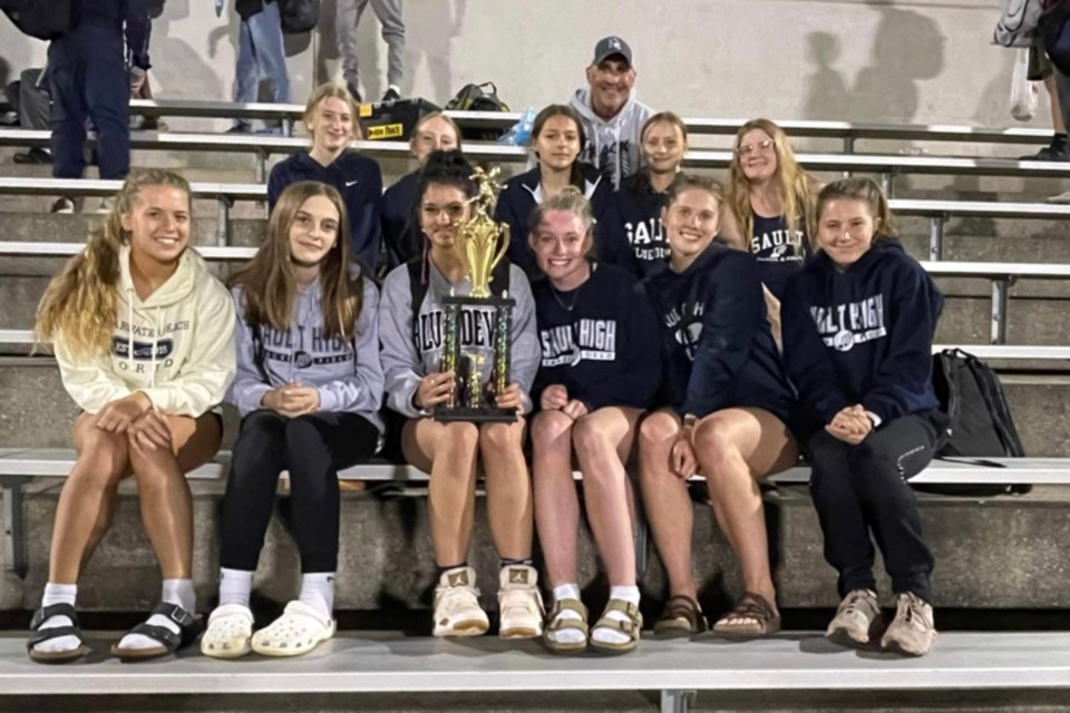The Sault High track and field team recently competed in East Jordan, faring well in the invitational event.