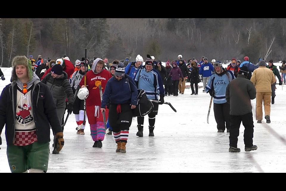 The 16th Annual LaBatts Blue Pond Hockey Tournament wrapped up yesterday in St. Ignace. The first tournament 15 years ago had a dozen teams.  This past weekend's event had 175 teams from across the U.S. and Canada.  