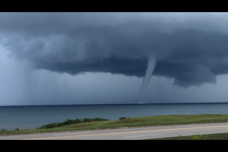 Russ Rickley captured the mature waterspout.