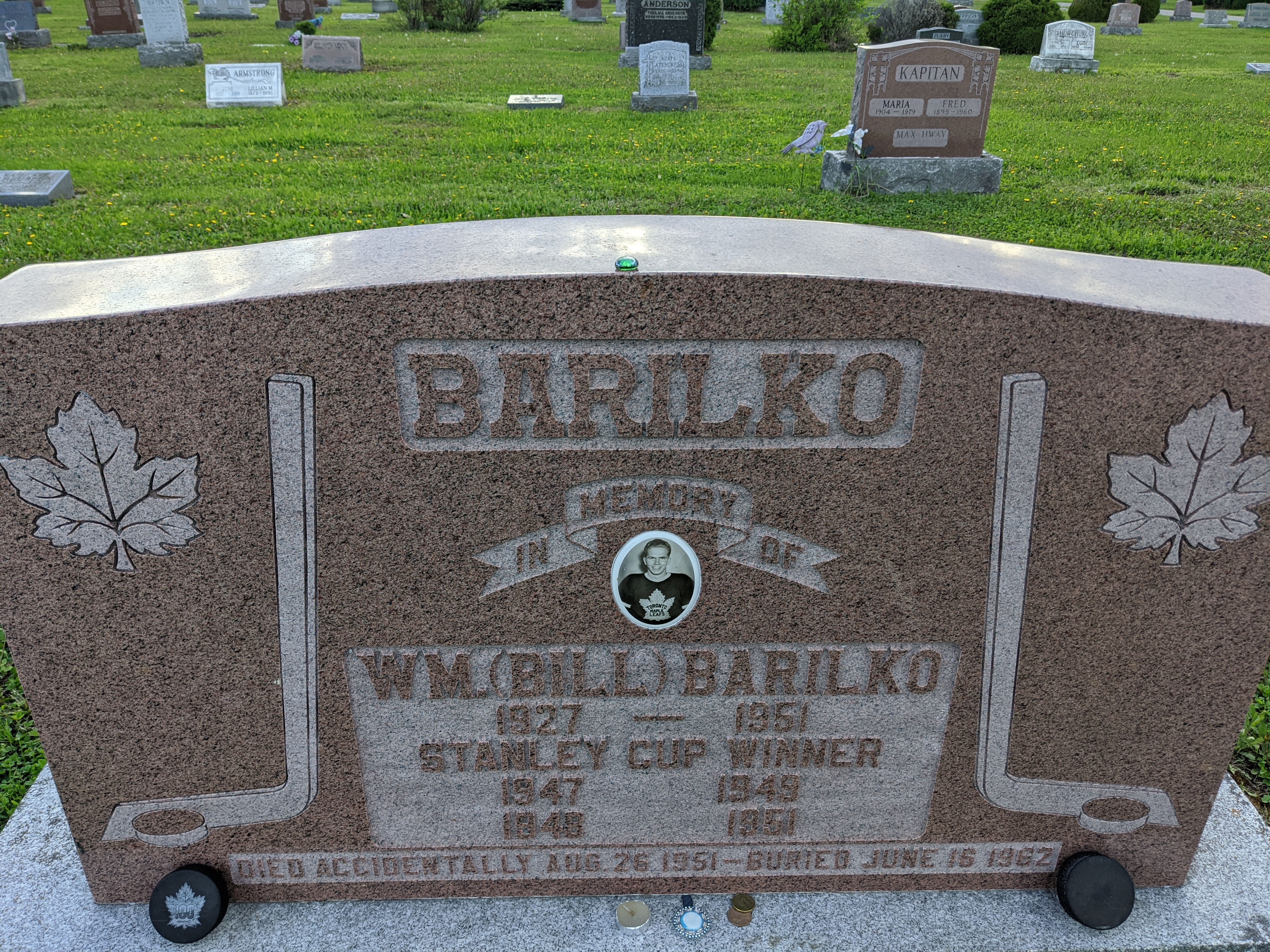 Gravesite Of Bill Barilko . Timmins Memorial Cemetery .…
