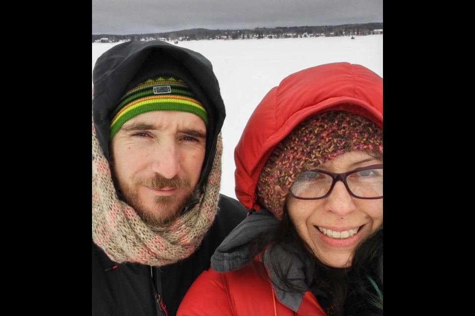 Jeremy St. Onge and Delphanie Colyer know their mushrooms they spent an entire year gathering and eating nothing but wild edibles.  (Submitted photo - VillageMedia story in January.)