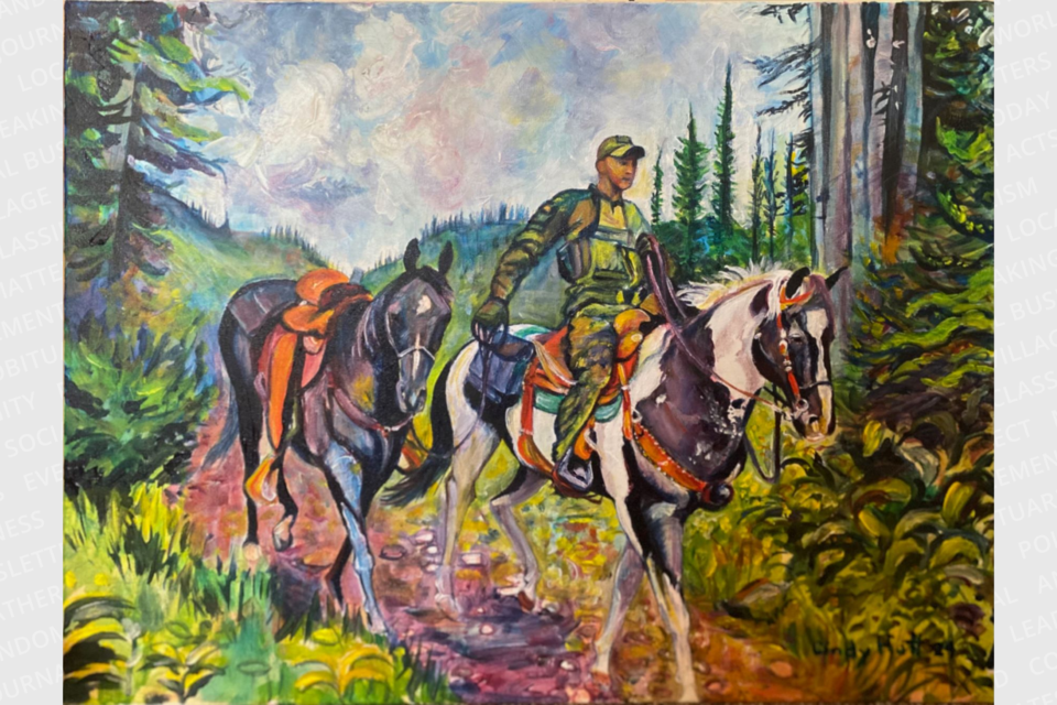 A painting by Sault native and professional artist Cindy Hatt depicting a member of the Quesnel Canadian Ranger Patrol in British Columbia’s Cariboo region will be on permanent display in honour of Canada’s military at the new Royal Canadian Legion Branch 25 office and apartment complex.