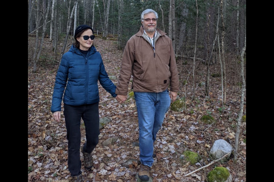 Hilary Cunningham and Stephen Scharper on trail.   - University of Toronto professors, Hilary Cunningham and Stephen Scharper, were the co-authors of the original Green 
Bible, linking spirituality with nature. Bill Steer for Village Media.