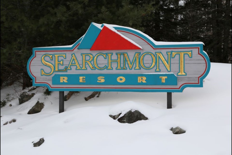 Searchmont Resort sign.