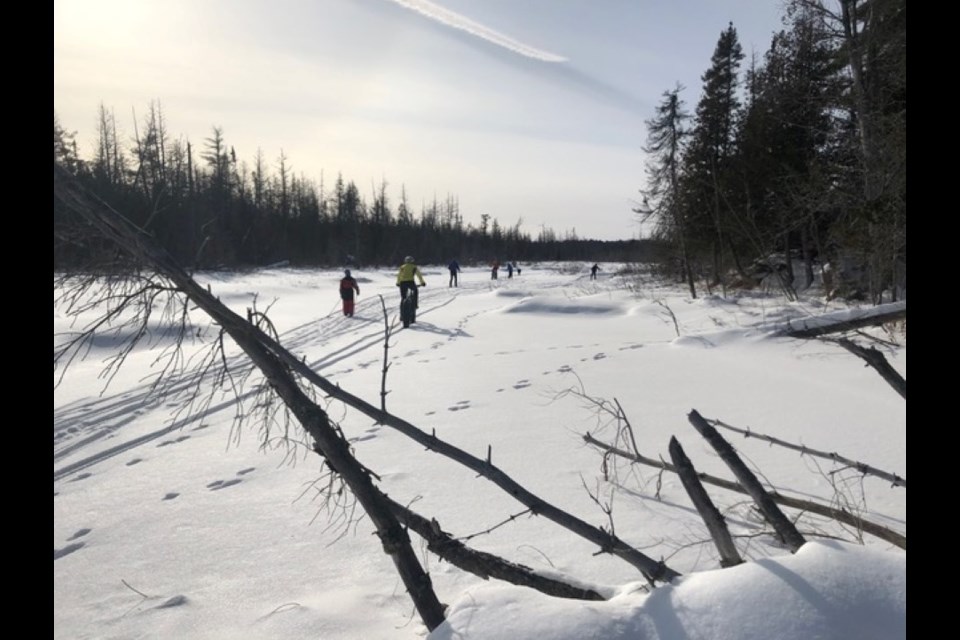 Family and friends enjoying the Mabel Lake area.