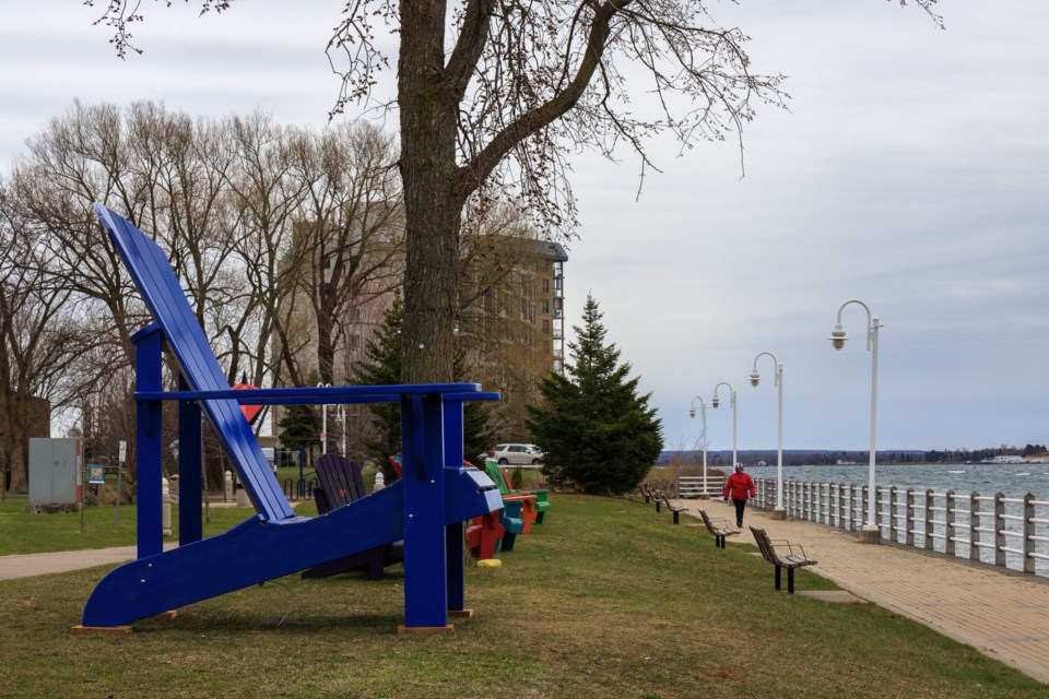 Seek out the city s new big blue chairs 6 photos Sault Ste