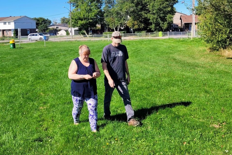 Sara and Joe Boileau, Team Clockwork, set out to find a geocache in a west-end park in Sault Ste. Marie, Ontario.