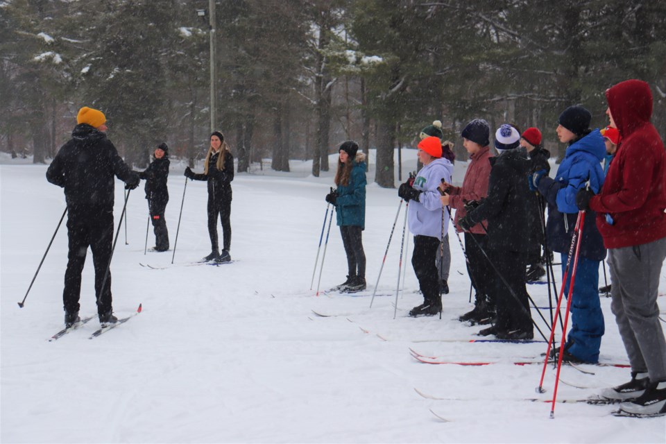 High school students from across the Algoma District School Board came together for the second week of cross-country skiing practice at Hiawatha Highlands on Jan. 11, 2023. 