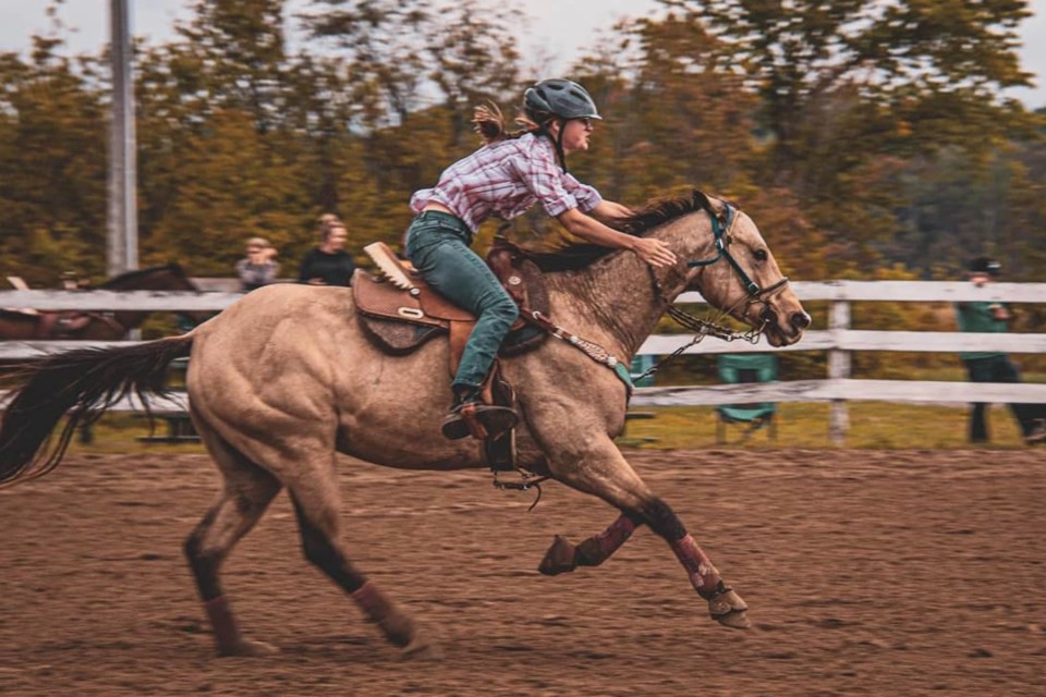 Algoma Horse Association vice-president and horse rider Kayla Kurnell at the Laird Fairgrounds in 2022. 