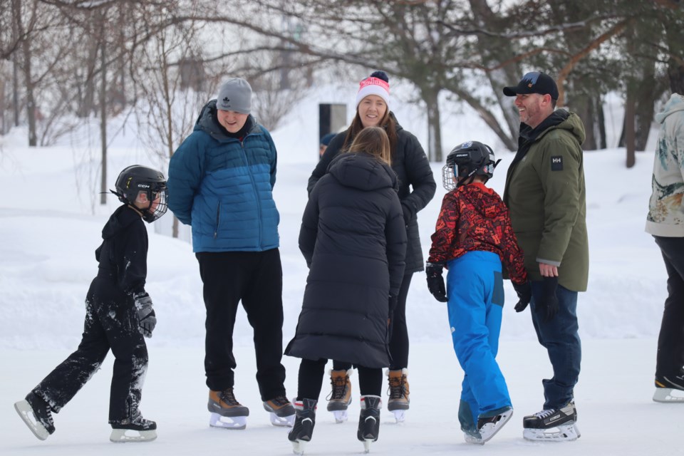 Day 3 of the Bon Soo Winter Carnival saw dozens of families enjoy skating, CrokiCurl, maple taffy making, and sculpture viewing at Clergue Park on Feb. 5, 2023. 