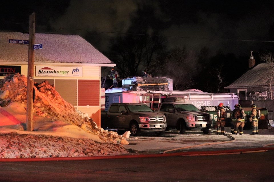Sault Fire and Sault Police responded to an apparent fire at Home Siding Shop Inc. in the early hours of Feb. 13, 2023.