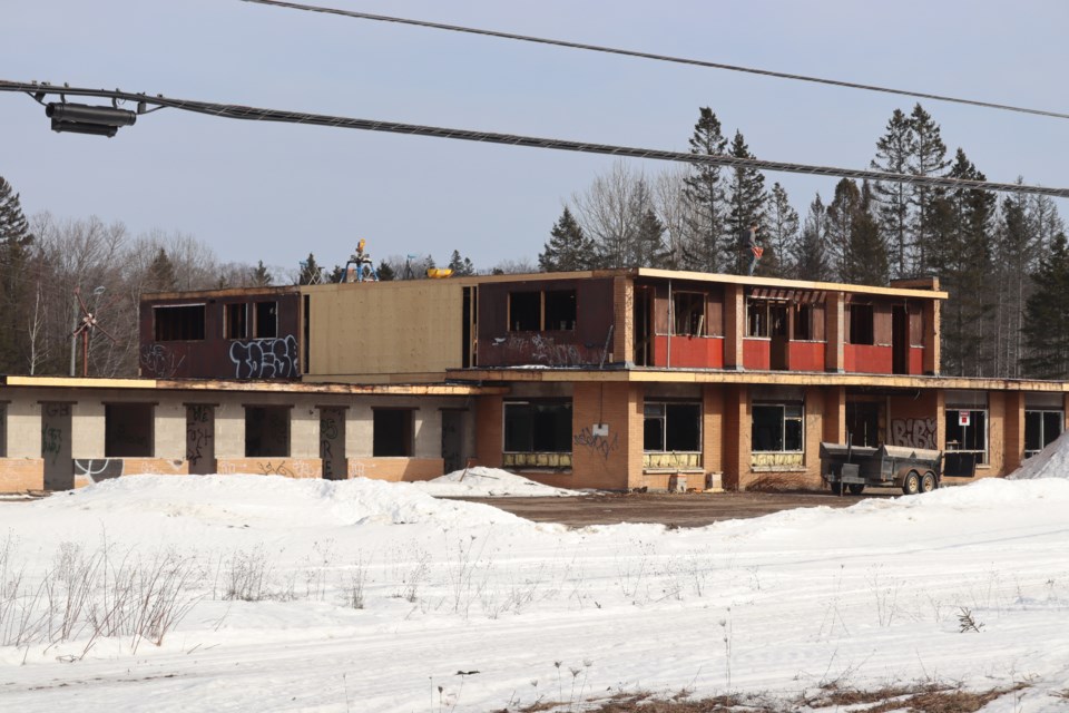 Work is underway on the former Pruce's Motor Inn just north of Sault Ste. Marie.