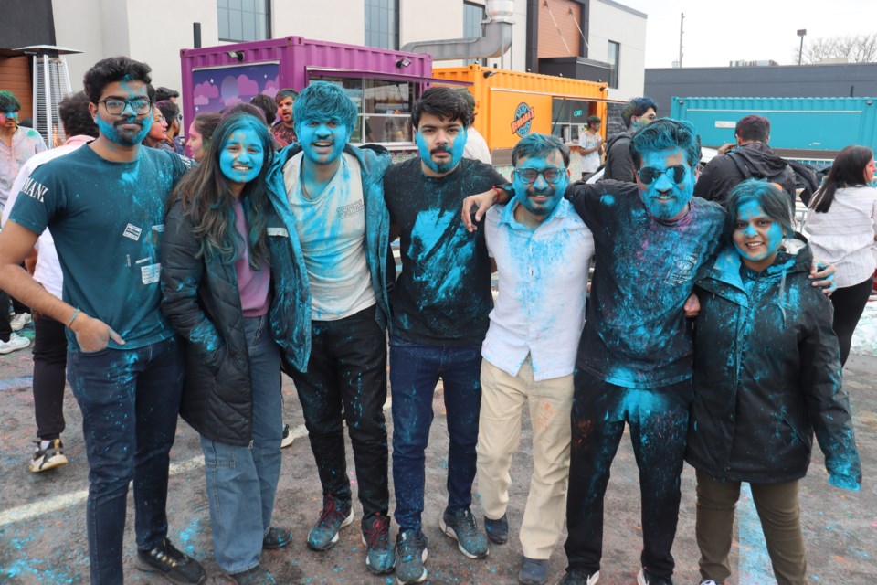 Despite cool conditions, festival-goers came out in droves to the Downtown Plaza in celebration of Holi, a popular Hindu festival celebrating colours, love, and spring on March 24, 2024.