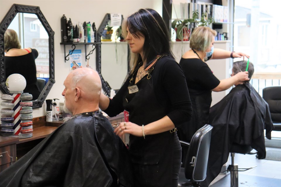 Donating all of Saturday's proceeds to Habitat for Humanity Sault Ste. Marie, team members at Catherine's Hairstyling & Barbershop were busy cutting and styling hair on Mar. 25, 2023 as part of this year's Cuts for the Cause.