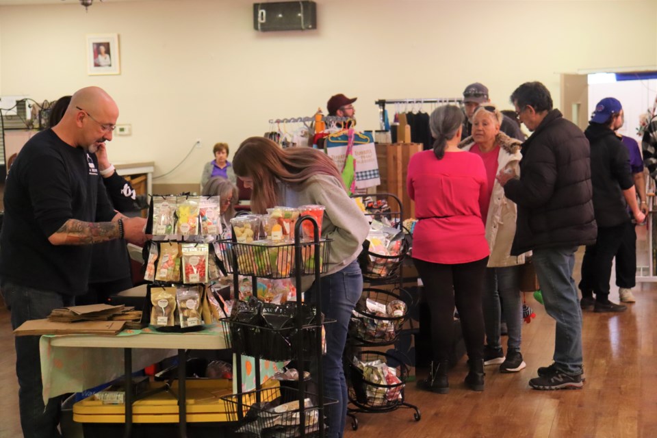 The Canadian Royal Purple's spring vendor show brought dozens of locals together for an afternoon of browsing and shopping upstairs at the Elks Lodge on March 26, 2023.