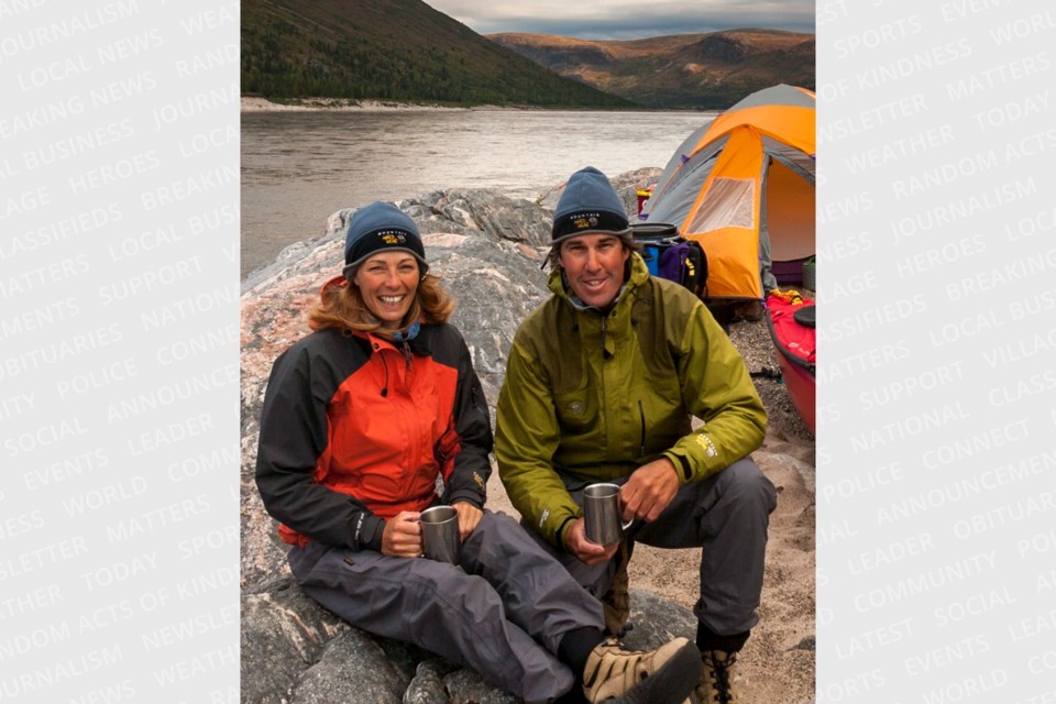 Joanie and Gary McGuffin are pictured on one of their boreal canoe journeys down Nunavik's George River.
