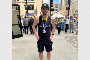 New to running, speedy Sault man finishes Boston Marathon in three hours