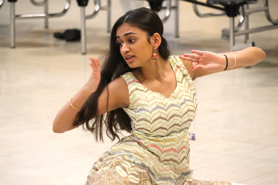 Niyati Patel provided a traditional Indian dance during Korah's first-ever multicultural festival on April 23, 2024.