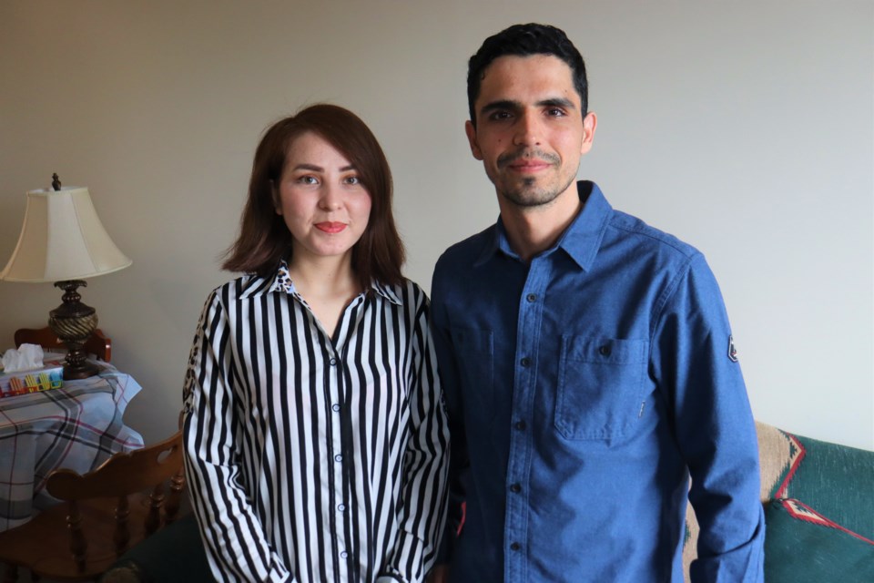 Mir Omid and his wife, Zohra, feel thankful for all the support they've received from the community since moving to the Sault last year after their home country of Afghanistan was seized by the Taliban. 