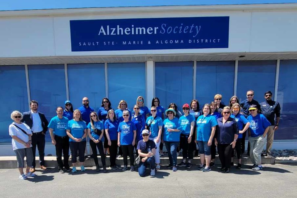 Employees from RBC and the Alzheimer's Society of Sault Ste. Marie and Algoma came together for a walk to raise awareness for the disease on May 27, 2023.