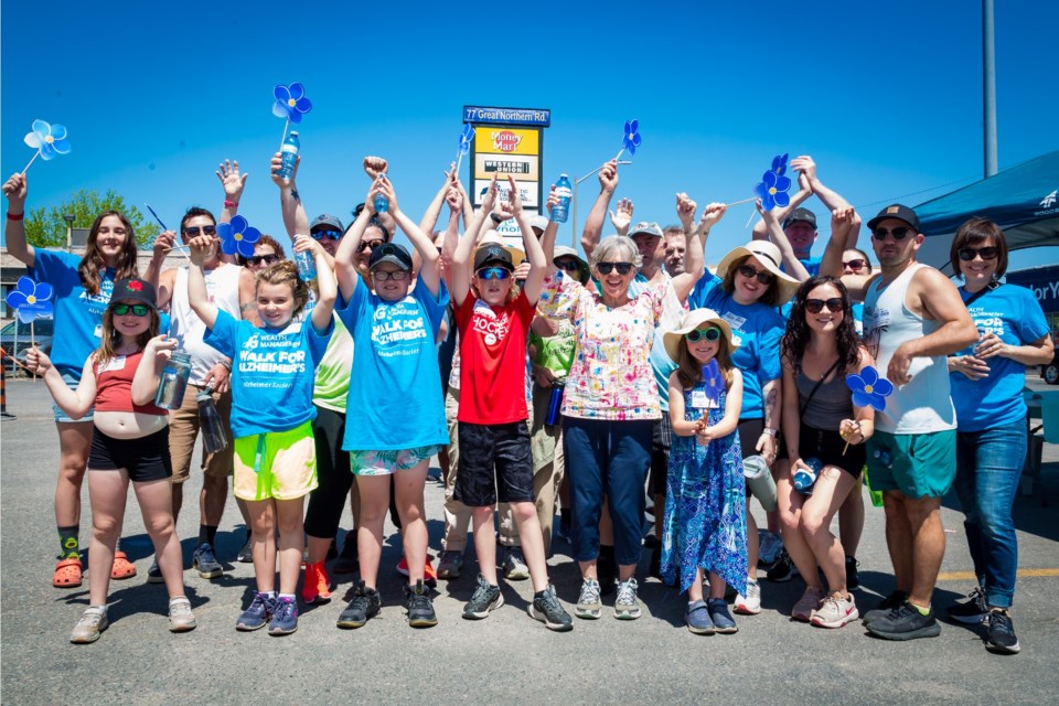 Dozens of supporters came together at the Alzheimer's Society of Sault Ste. Marie and Algoma for a walk to help raise money and awareness for the disease on May 28, 2023.