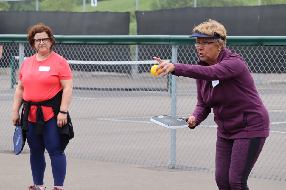 Certified pickleball instructors provided beginner lessons on the courts at the Elliot Sports Complex on Jun. 11, 2023.