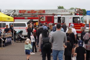 Kids can climb aboard emergency and construction vehicles next month