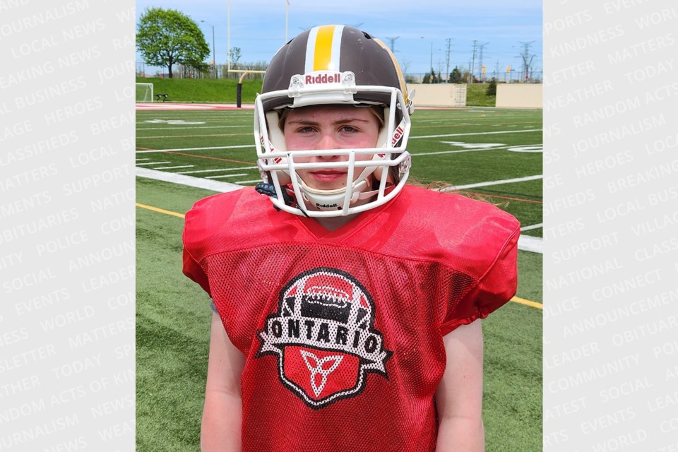 Wrapping up Grade 11, Korah football player Lilliana Sawchyn (pictured) will compete for Team Ontario at the Women’s U18 Tackle National Championship in Ottawa next month