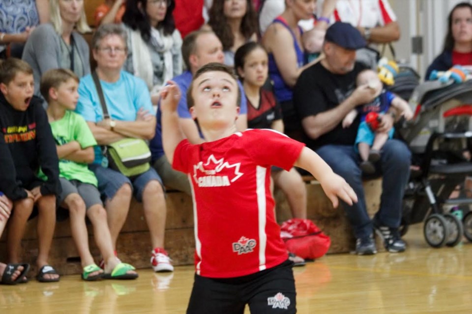 Pictured at the 2017 World Dwarf Games in Kitchener, the Sault's Logan Hunter is looking forward to returning to the world stage in Germany at the end of July