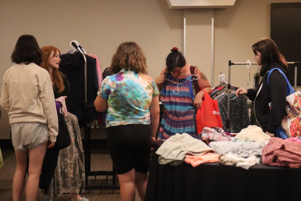 As part of Pridefest, the Out of the Closet Clothing Swap invited the public to browse from a wide selection of items for free at the Holiday Inn Express on July 23, 2023