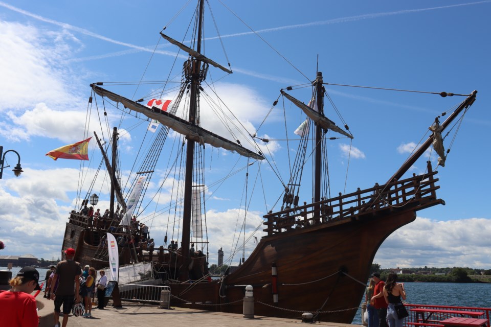 A replica of the 16th-century tall ship Nao Trinidad is available for tours all weekend long at the Roberta Bondar Pavilion. 