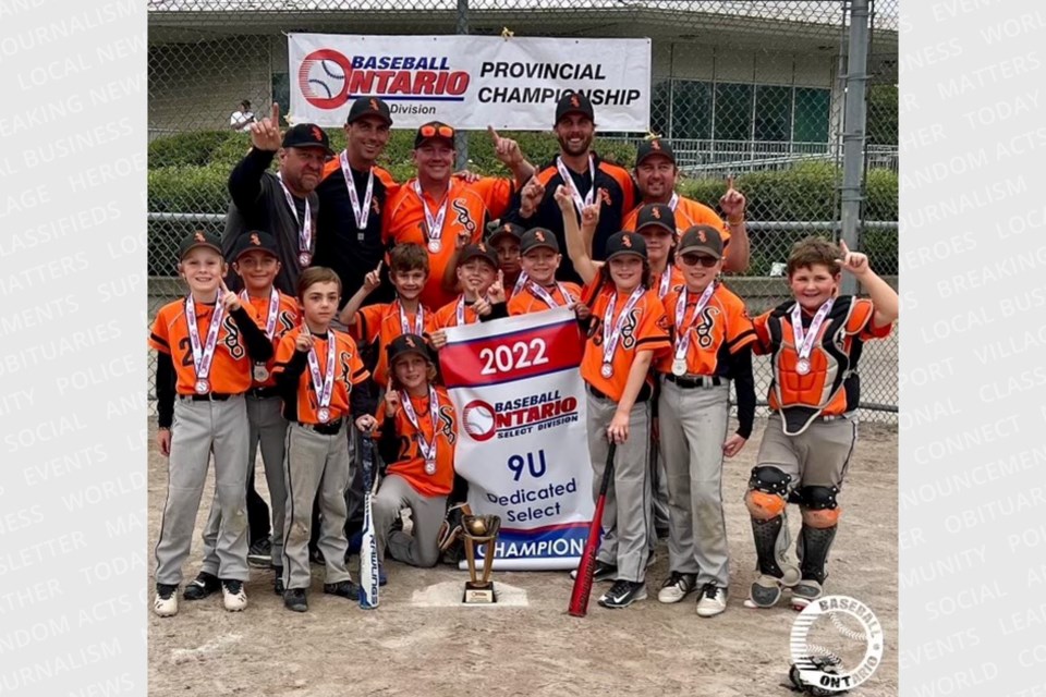 The 9U Soo Black Sox team went undefeated in West Hill, Ont. over the weekend to capture the age group's first ever provincial championship. 