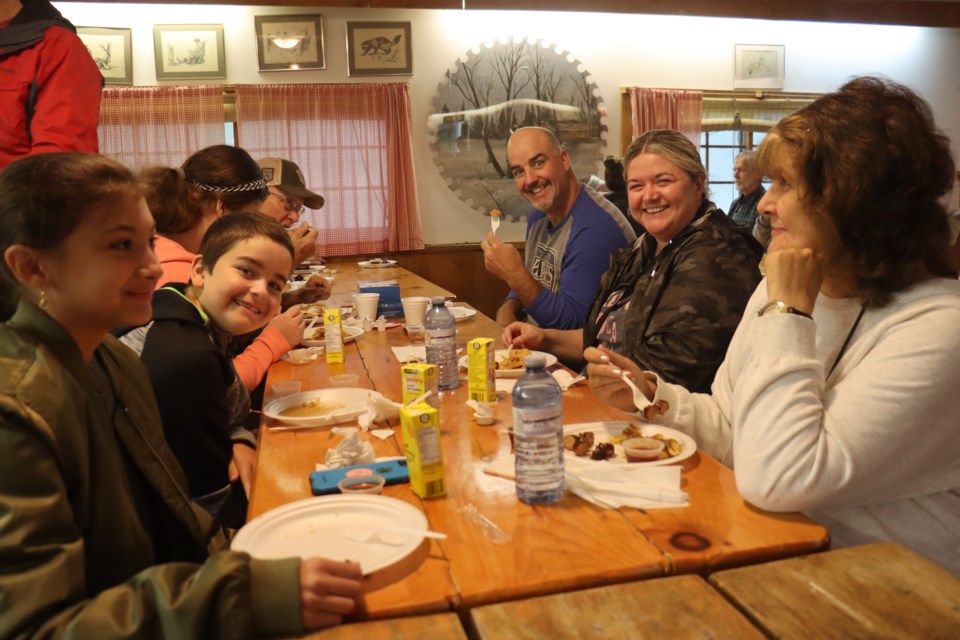 After a two-year hiatus, volunteers with the Kiwanis Club of Sault Ste. Marie welcomed hungry residents back to the Conservation Authority Sugar Shack for a pancake breakfast this weekend.