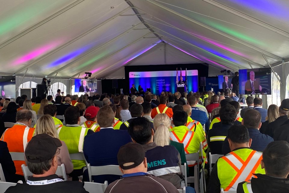 Tenaris celebrated the culmination of $150 million worth of investments into transforming the company's industrial footprint in the Sault on Tuesday, headlined by the establishment and expansion of a local pipe manufacturing hub.