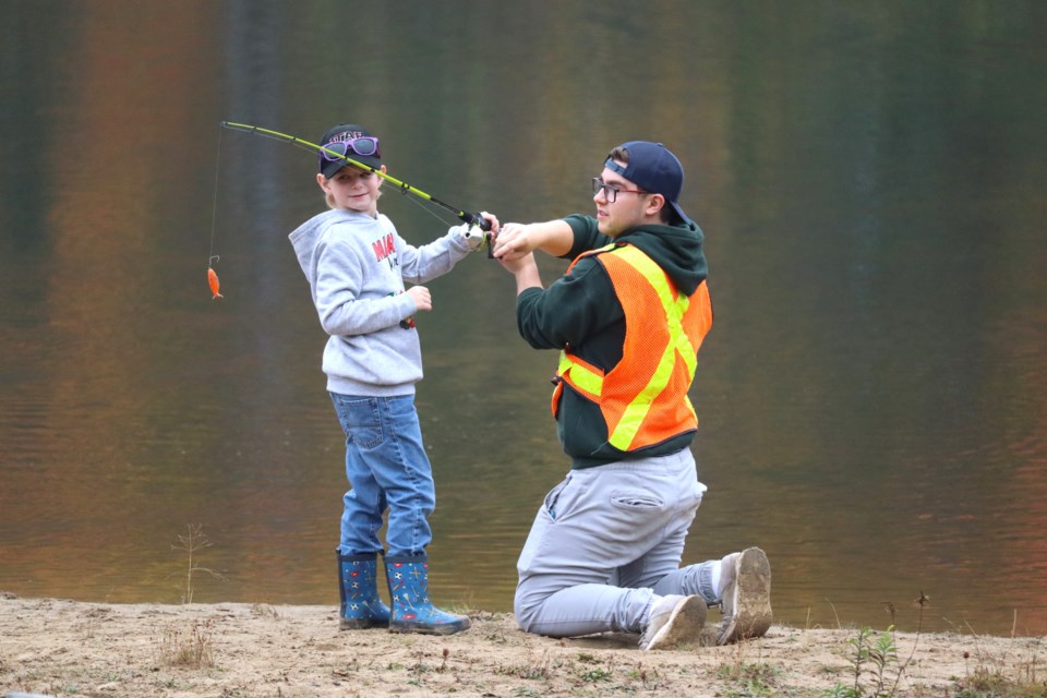 Young locals had the opportunity to develop their fishing and archery skills during the 4th annual Fall Kids Fishing Day at Kinsmen Park Pond on Oct. 1, 2023.