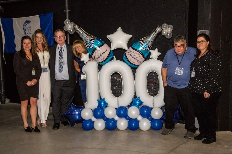 (from left to right) Lakeway Tech reunion committee members Kim Morin, Lori Armstrong, Andy Taylor, Chris Dunn, Emilio ‘Memmo’ Cupello, Sharon Siegfried, and Marcy Scullino (not pictured) invested years of planning into making the event a resounding success at the Machine Shop this weekend.