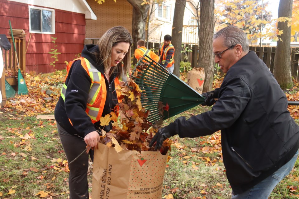 United Way of SSM and Algoma staff, along with students and instructors from Sault College, assisted elderly residents with fall cleanup tasks on Saturday as part of this year's Trades Day of Caring program. 