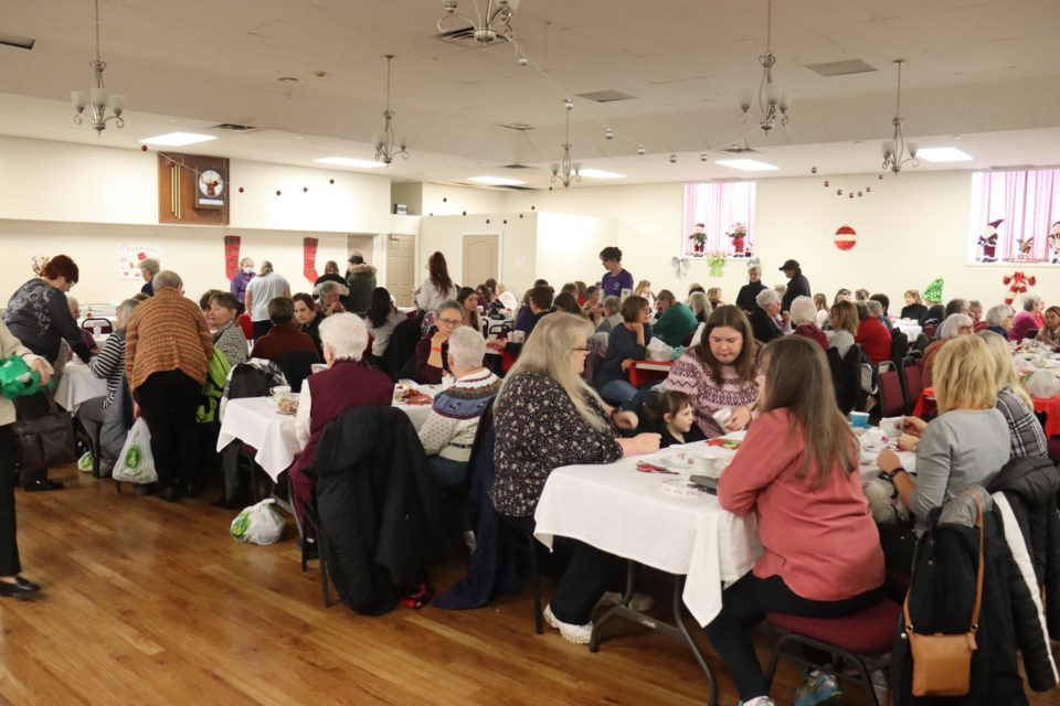 Members of the Royal Purple Lodge 155 excitedly welcomed back their annual Christmas Tea at the Elks Hall on Nov. 27, 2022.