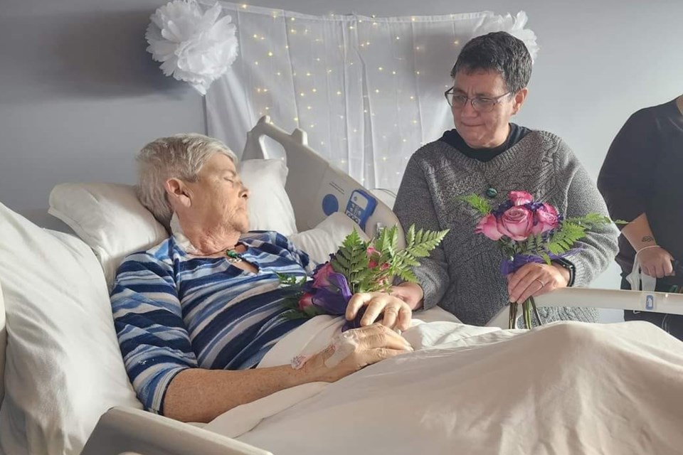 In what may be her final days, community volunteer Janet Gough married her partner Cathy Rainone inside the chapel at Sault Area Hospital on Dec. 10, 2023.