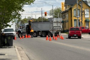More work downtown is slowing traffic this afternoon