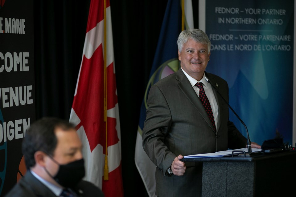 MP Terry Sheehan speaks during a funding announcement on Thursday, providing $500,000 to the RNIP program, intended to attract and retain skilled immigrants to Sault Ste. Marie. Kenneth Armstrong/SooToday
