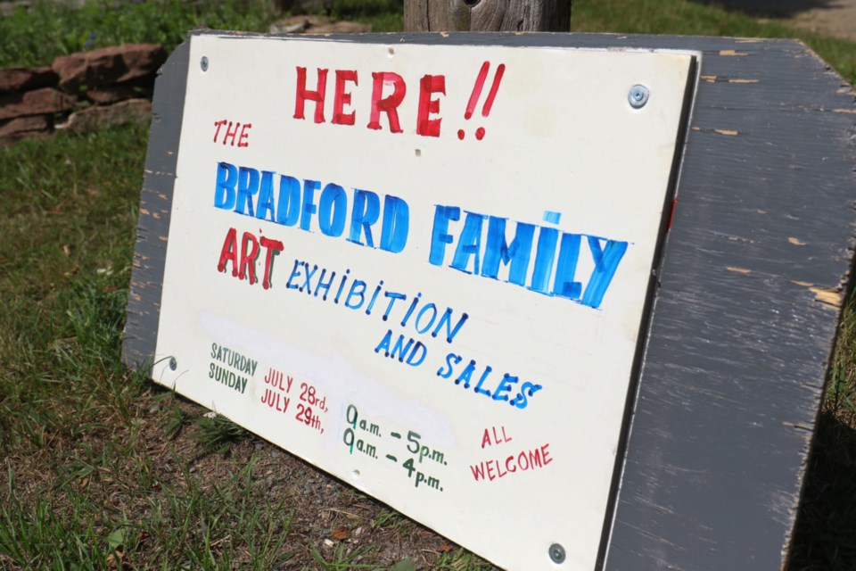 The Bradford family held an art show at Mockingbird Hill Farm Sunday, showcasing visual art spanning four generations. James Hopkin/SooToday