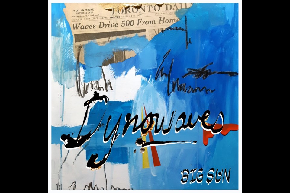 Album cover artwork for Dynowaves' EP Big Sun designed by Christopher Shoust. Image provided