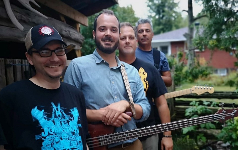 Local band Man Feelings featuring John De Lorenzi, far right. 