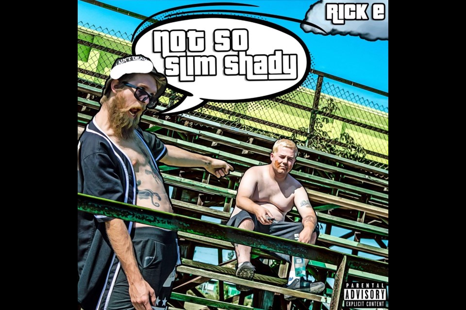 The Cover of Rick E.'s "Not So Slim Shady" album being released on June 25.  