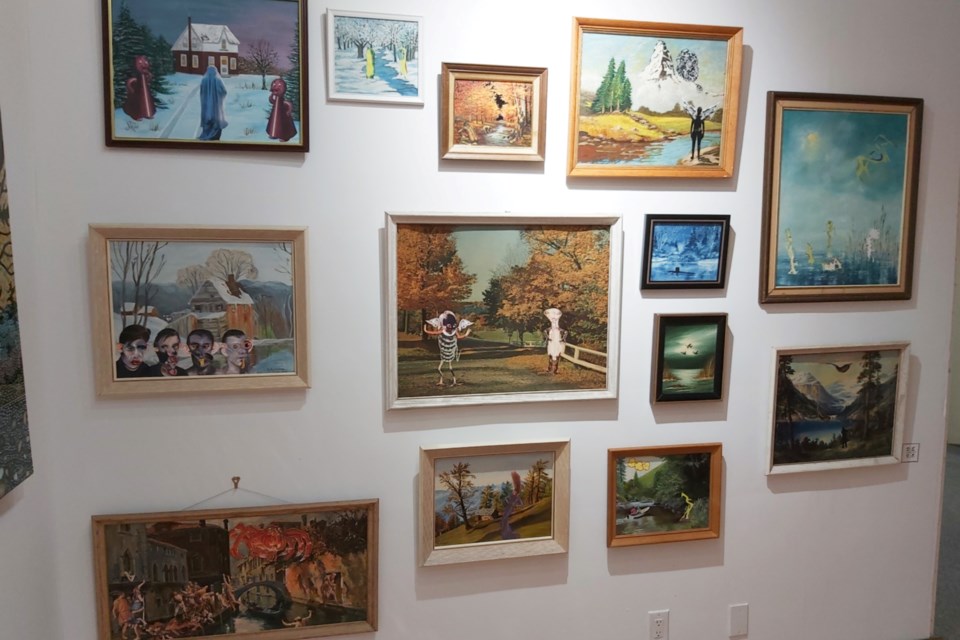 Work by local artists on display at the Art Hub at Spring, part of the annual Summer Moon Festival, June 21, 2022.